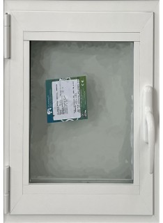 ventana de aluminio blanca