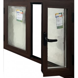 ventana lacado nogal