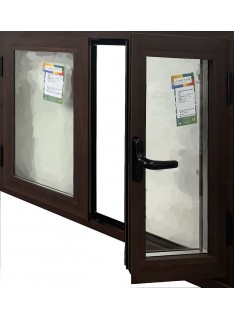 ventana lacado nogal